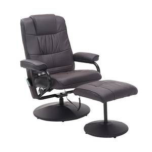 Massageliege mit Ottomane 700-037V01BN Braun - Kunstleder - 84 x 95 x 77 cm