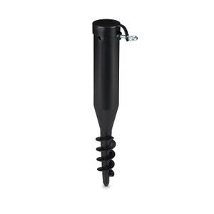 Douille de sol pour parasol Noir - Métal - Matière plastique - 6 x 41 x 11 cm