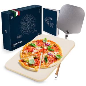 Pizzasttein & Pizzaschieber Arkelstorp Beige - Stein - 9 x 33 x 44 cm