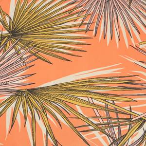 Sonnenschirm Palm Leaves Orange - Textil - 220 x 238 x 220 cm