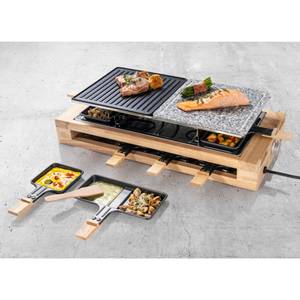 Raclette-Grill Schwarz - Metall - 15 x 27 x 58 cm