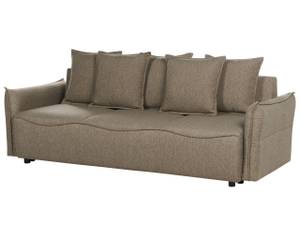 Schlafsofa KRAMA Schwarz - Braun - Textil - 225 x 62 x 93 cm