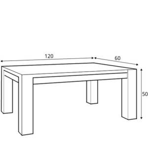 Couchtisch RABO Braun - Holzwerkstoff - 120 x 50 x 60 cm