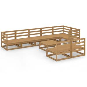 Garten-Lounge-Set (9-teilig) 3009796-1 Massivholz - Holzart/Dekor - 70 x 30 x 70 cm