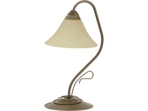 Lampe à poser VICTORIA Beige - Marron - Verre - Métal - 37 x 46 x 24 cm