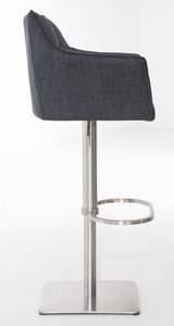 Tabouret de bar Damaso Lot de 2 Gris lava - Argenté