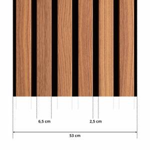 Tapete Lamelle Holz Bretter Imitation Braun - Papier - 53 x 300 x 300 cm