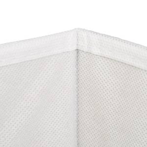 1x panier de rangement en bambou blanc Blanc - Bambou - Papier - Textile - 31 x 14 x 31 cm