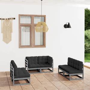 Garten-Lounge-Set (6-teilig) 3009897-2 Anthrazit - Grau