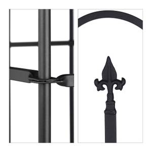 Gartenzaun Metall 4er Set GOTH Schwarz - Metall - 480 x 93 x 3 cm