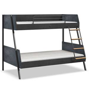 Etagenbett Dark Schwarz - Holzwerkstoff - 137 x 161 x 210 cm