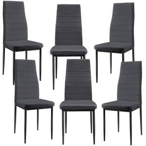 Set Table 6 Chaises Bjerkvik Gris