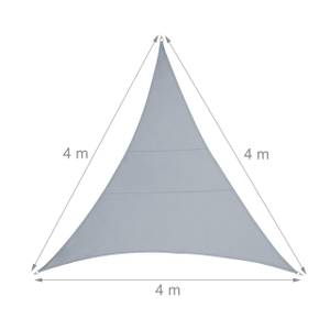 Voile d'ombrage triangle PES gris clair 400 x 315 cm