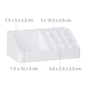 1 x Kosmetikorganizer 6 Schubladen weiß Weiß - Kunststoff - 24 x 29 x 14 cm