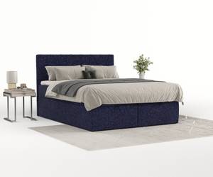 Boxspringbett Elodie Marineblau - 140 x 110 x 208 cm