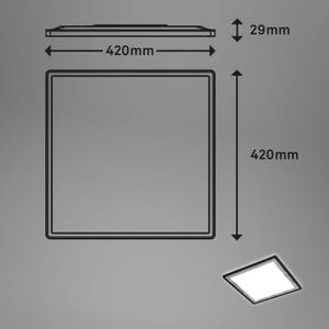 CCT-LED Panel, ultraflach,schwarz-silber Schwarz - Silber