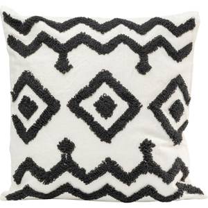 Coussin chevrons Noir - Textile - 45 x 45 x 12 cm