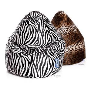 Beanbag Afro XL - Webstoff - Schwarz / Weiß