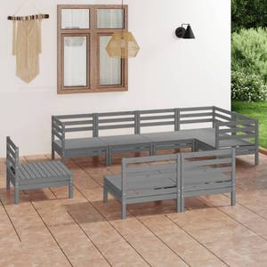 Mobilier de jardin Gris - Bois massif - Bois/Imitation - 64 x 63 x 64 cm