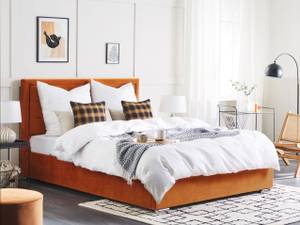 Lit double ROUEN Orange - Largeur : 168 cm