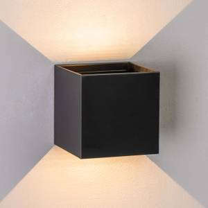 Wandleuchte - Cubic Schwarz - Metall - 10 x 10 x 10 cm