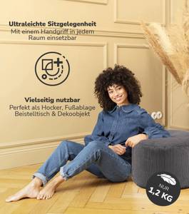 Sitzsack mit Hocker Der Tagträumer Anthrazit