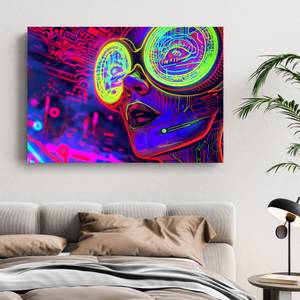 Bild Cyber Neon X Multicolor - 100 x 70 cm