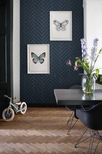 papier peint chevron 7328 Bleu