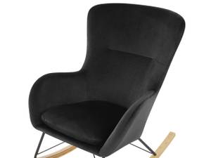 Fauteuil à bascule ELLAN Noir - Chêne clair