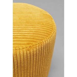 Tabouret Cherry Cord jaune et laiton Jaune - Textile - 35 x 42 x 35 cm