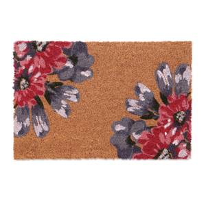 Kokos Fußmatte Blumen Blau - Braun - Rot - Naturfaser - Kunststoff - 60 x 2 x 40 cm
