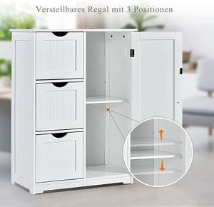 Badezimmerschrank Aufbewahrungsschrank Weiß - Holzwerkstoff - 30 x 81 x 60 cm