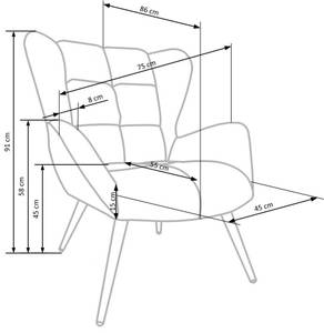 Fauteuil Tyrion Jaune