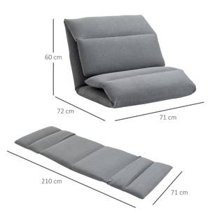 Bodensofa mit Liegefunktion 839-572V00CG Grau - Metall - 71 x 60 x 72 cm