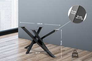 Tischbein Jimmy Anthrazit - 120 x 60 cm