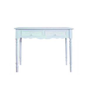 Table console Belleville avec 2 tiroirs Blanc - En partie en bois massif - 98 x 78 x 34 cm