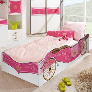 Bett Kate Prinzessinnen Pink - Weiß - Holzart/Dekor - 94 x 47 x 205 cm