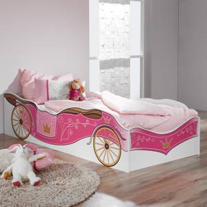 Bett Kate Prinzessinnen Pink - Weiß - Holzart/Dekor - 94 x 47 x 205 cm