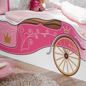 Bett Kate Prinzessinnen Pink - Weiß - Holzart/Dekor - 94 x 47 x 205 cm