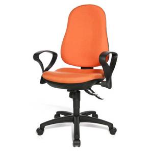 Bürodrehstuhl Support SY Kunstfaser / Kunststoff - Orange / Schwarz - Orange
