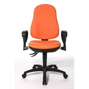 Bürodrehstuhl Support SY Kunstfaser / Kunststoff - Orange / Schwarz - Orange