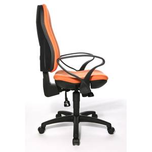 Bürodrehstuhl Support SY Kunstfaser / Kunststoff - Orange / Schwarz - Orange