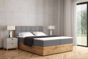 Boxspringbett LOLLY2 Grau - Breite: 189 cm - H3