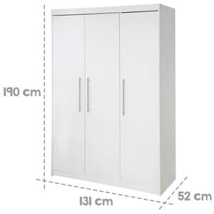 Set de chambre d'enfant Maren II 3 pcs Blanc - Bois manufacturé - Profondeur : 0 cm