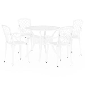 Bistroset (5-teilig) 3011682-2 Weiß - Metall - 90 x 74 x 90 cm