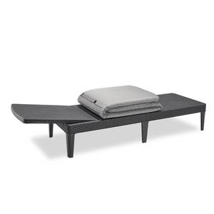 Chaise longue 432693 Gris - Matière plastique - 58 x 29 x 187 cm