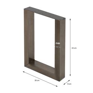 Tischbeine 2er Set 30x43 cm aus Stahl Metall - 8 x 43 x 40 cm