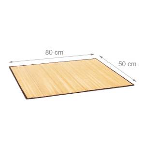 Tapis de salle de bain Bambou Douche Marron - 50 x 80 cm