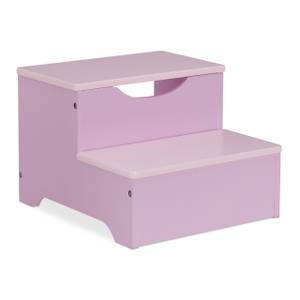 Tritthocker für Kinder Pink - Violett - Holzwerkstoff - 33 x 25 x 36 cm