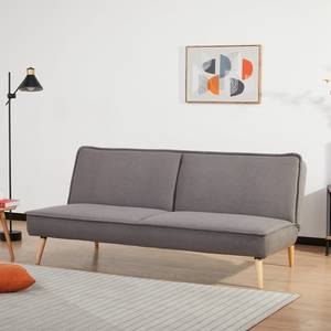 Umwandelbares Sofa SAVERIO Grau - Textil - 87 x 84 x 188 cm